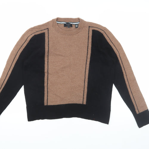 Ted Baker Women's Brown Crew Neck Wool Jumper XL