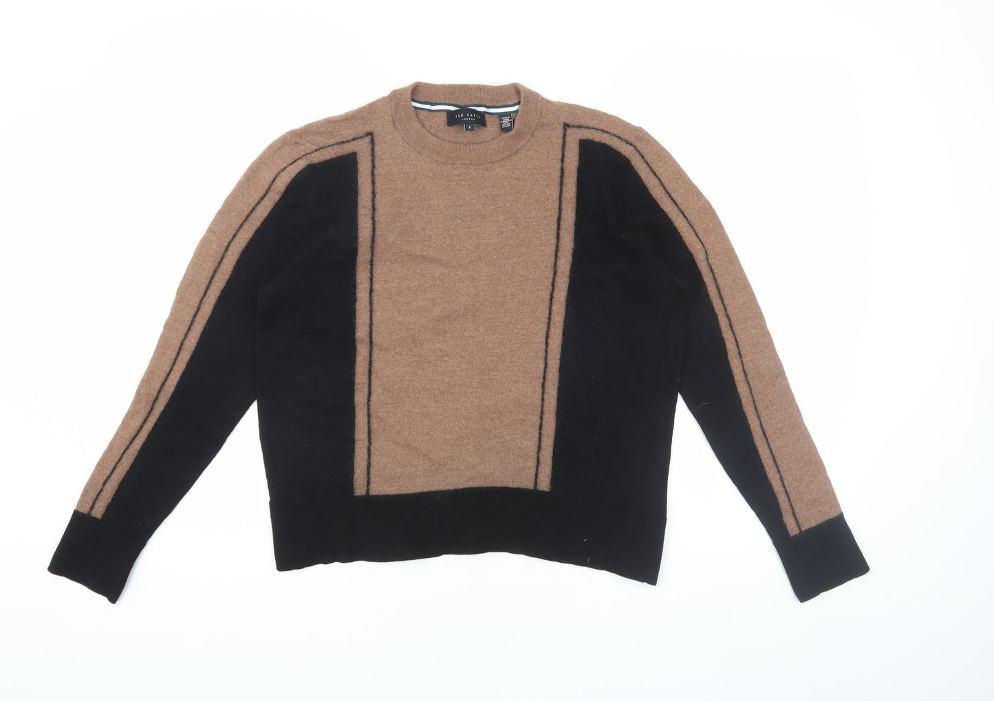 Ted Baker Women's Brown Crew Neck Wool Jumper XL