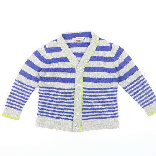 John Lewis Boys Blue Striped Cardigan 4 Years