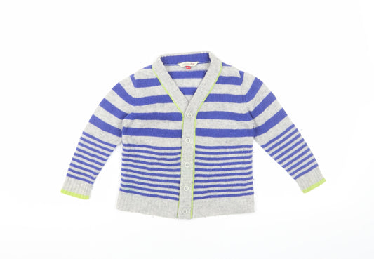 John Lewis Boys Blue Striped Cardigan 4 Years