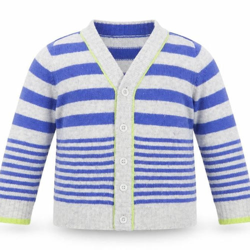 John Lewis Boys Blue Striped Cardigan 4 Years