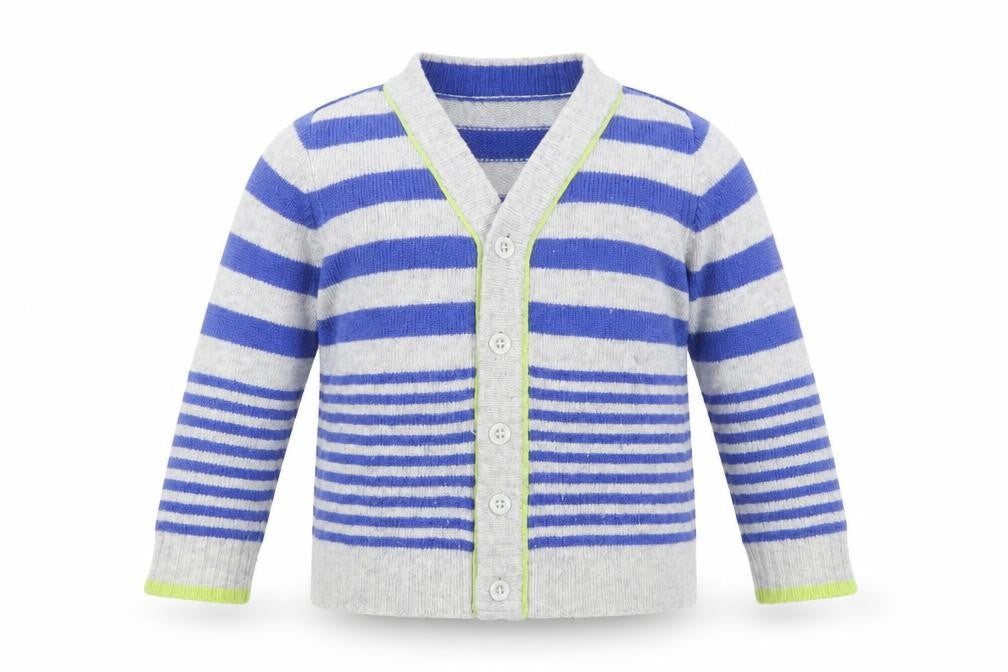 John Lewis Boys Blue Striped Cardigan 4 Years