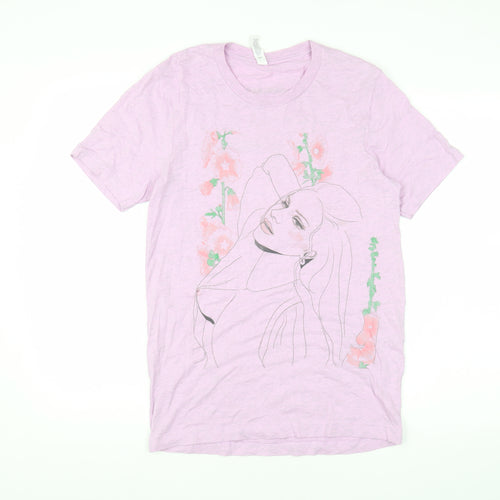 Bella+Canvas Womens Purple T-Shirt S Graphic Retro Casual