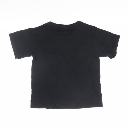 George Boys Black Star Wars T-Shirt 9-10 Years Casual Basic