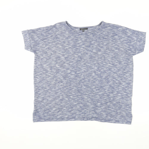 Warehouse Women's Blue T-Shirt Size 8 Basic Casual