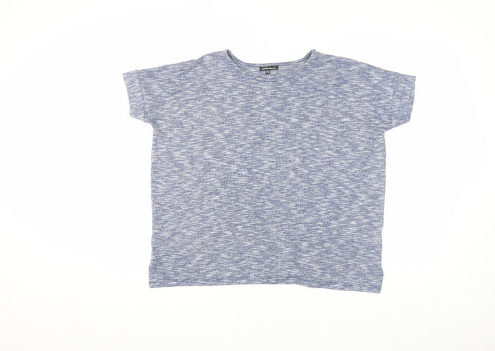 Warehouse Women's Blue T-Shirt Size 8 Basic Casual