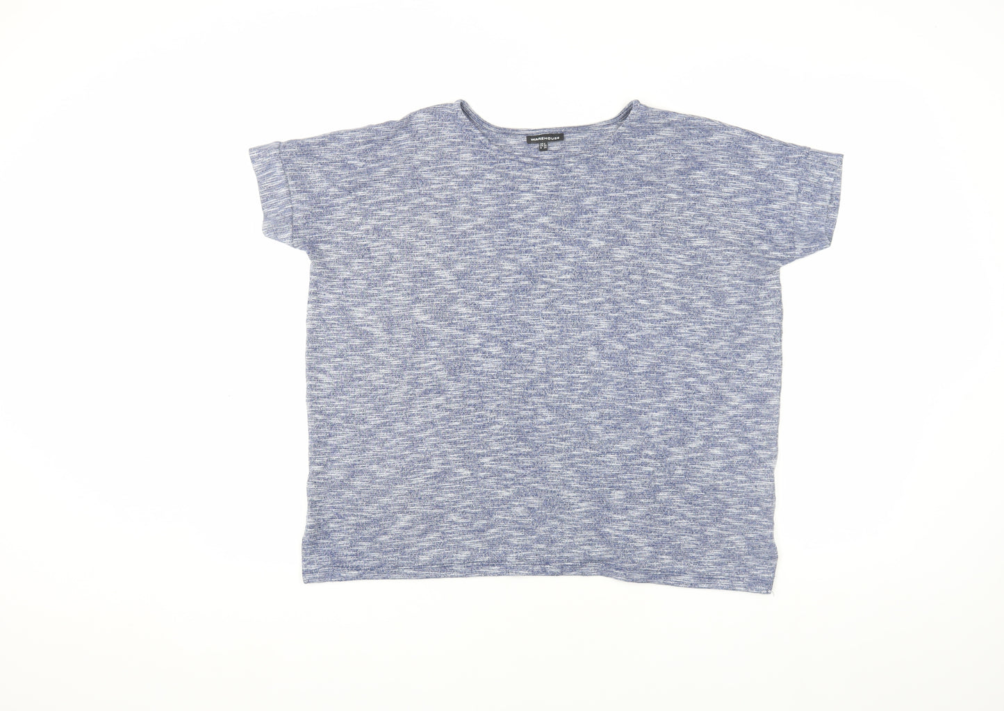 Warehouse Women's Blue T-Shirt Size 8 Basic Casual