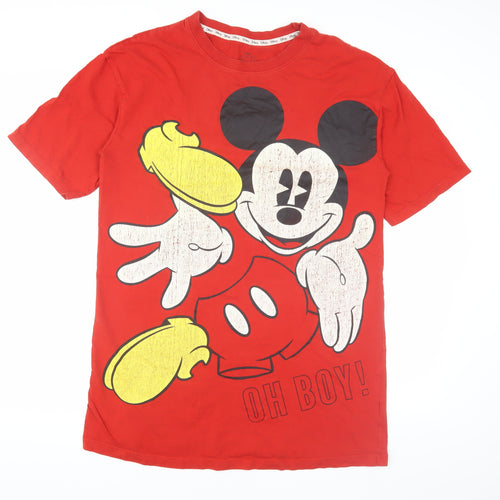 Disney Unisex Adults Red XS Mickey T-Shirt
