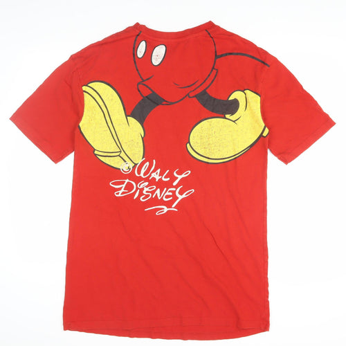 Disney Unisex Adults Red XS Mickey T-Shirt