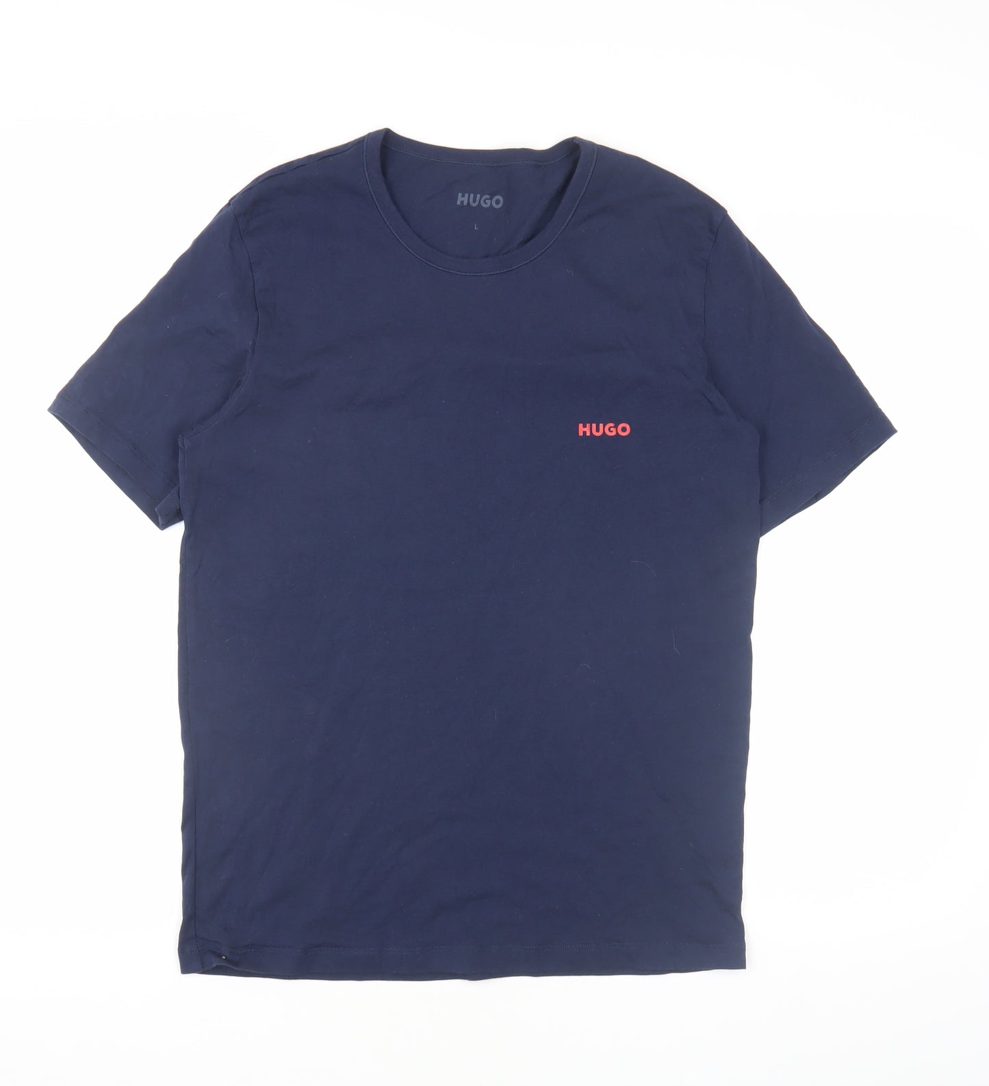 Hugo Men's Blue Crew Neck T-Shirt - Size L