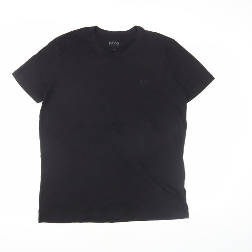 Hugo Boss Men's Black Cotton T-Shirt, Size S