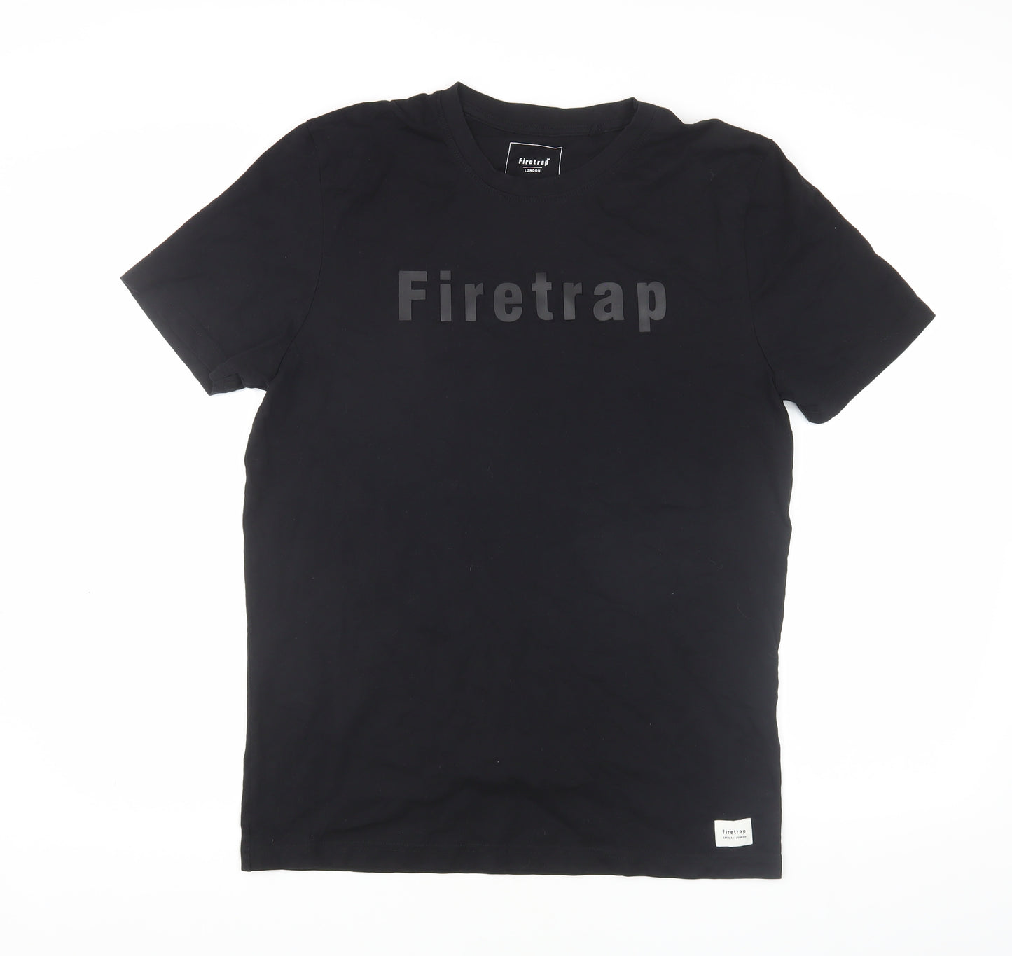 Firetrap Men's Black L Cotton Logo T-Shirt