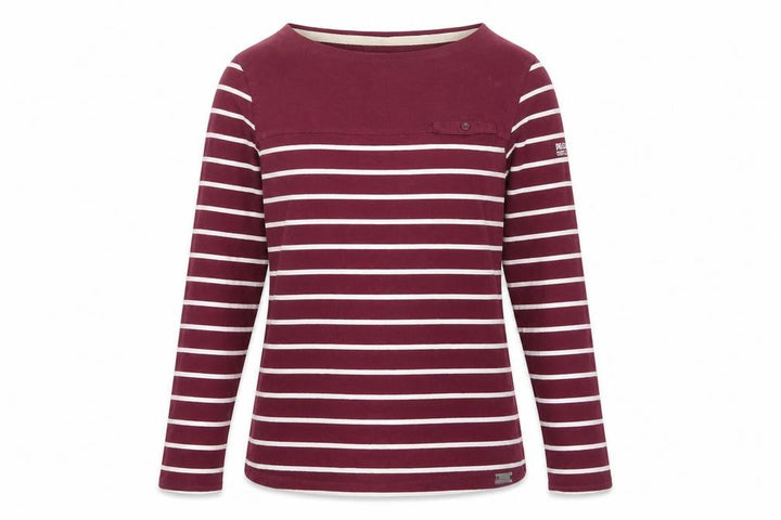 Regatta Women's Red Striped Cotton T-Shirt Size 14