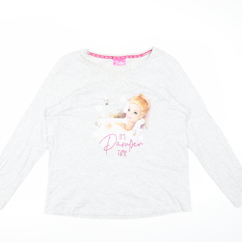 Barbie Women's White Long Sleeve T-Shirt Size 12