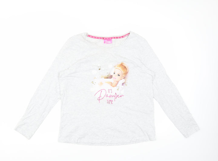 Barbie Women's White Long Sleeve T-Shirt Size 12