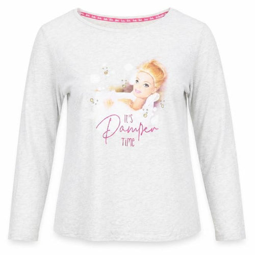 Barbie Women's White Long Sleeve T-Shirt Size 12