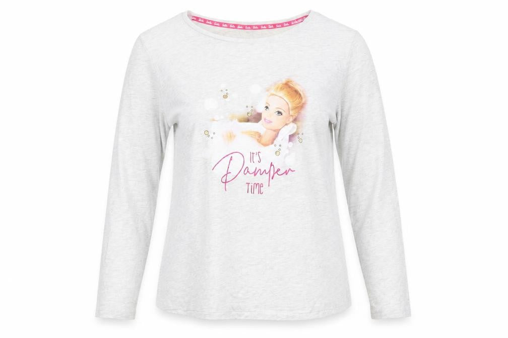 Barbie Women's White Long Sleeve T-Shirt Size 12
