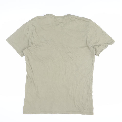 Nike Men's Green Athletic Fit Logo T-Shirt, Medium