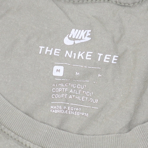 Nike Men's Green Athletic Fit Logo T-Shirt, Medium