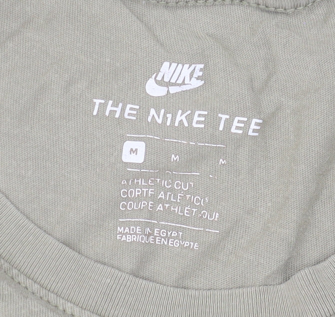 Nike Men's Green Athletic Fit Logo T-Shirt, Medium