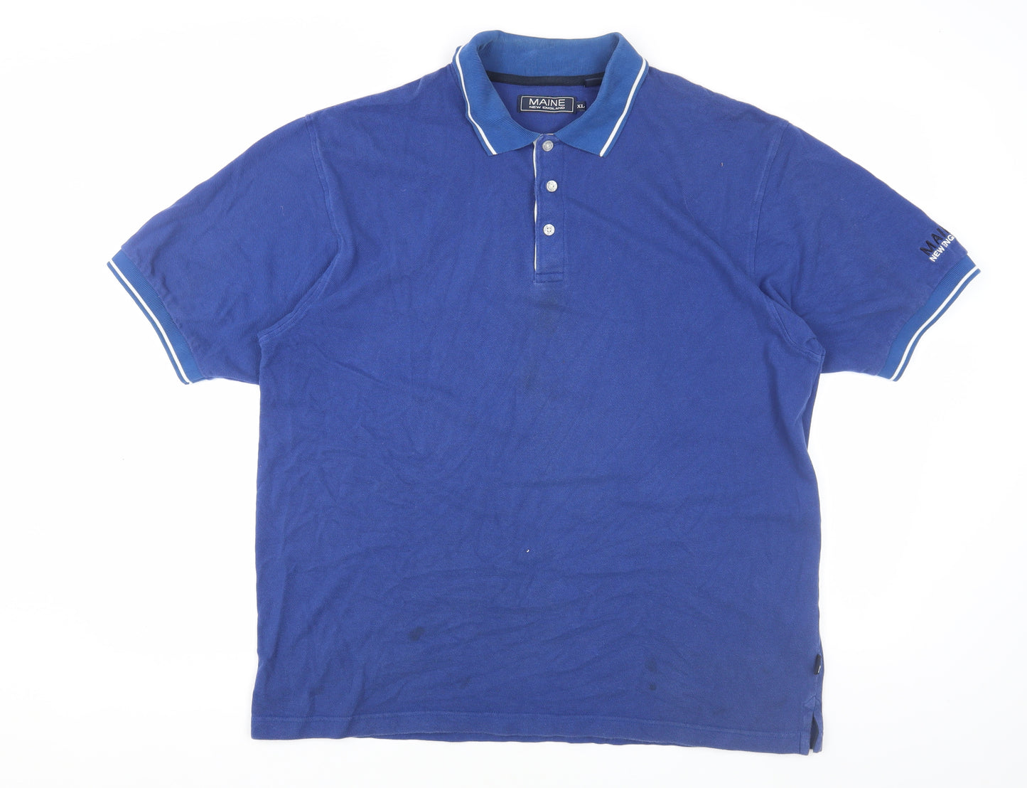 Maine New England Men's Blue XL Polo Shirt