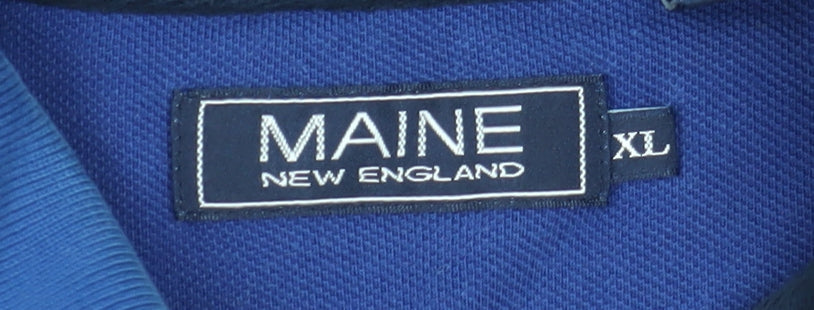 Maine New England Men's Blue XL Polo Shirt