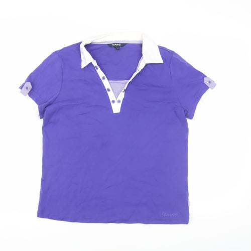 Maine New England Women Purple Polo Size 14
