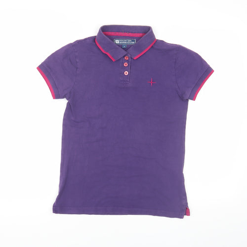 Mountain Warehouse Women's Purple Polo Shirt Size 8