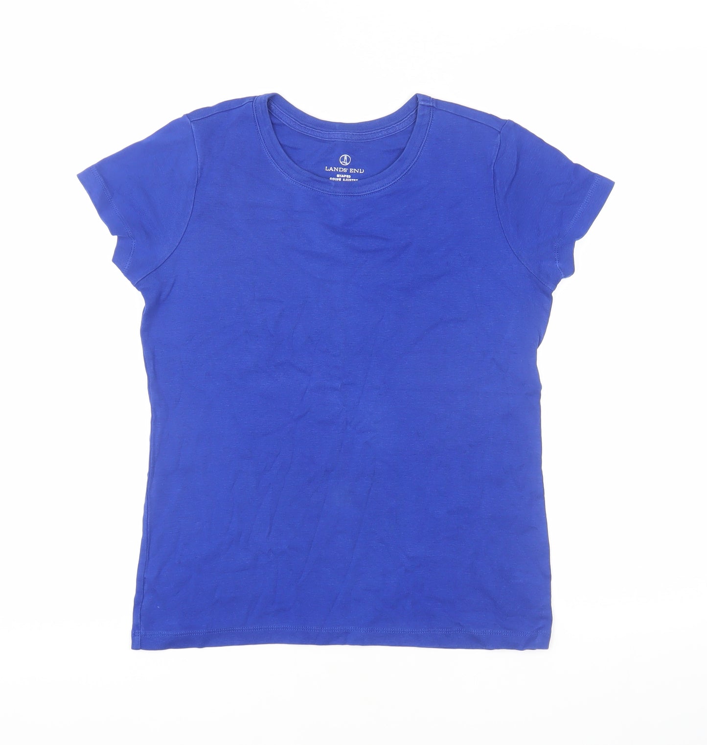 Lands' End Women's Blue XS Petite Basic T-Shirt