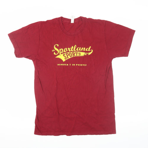 American Apparel Red Sports Graphic Men's M T-Shirt