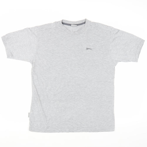 Slazenger Men's Grey Crew Neck T-Shirt Medium