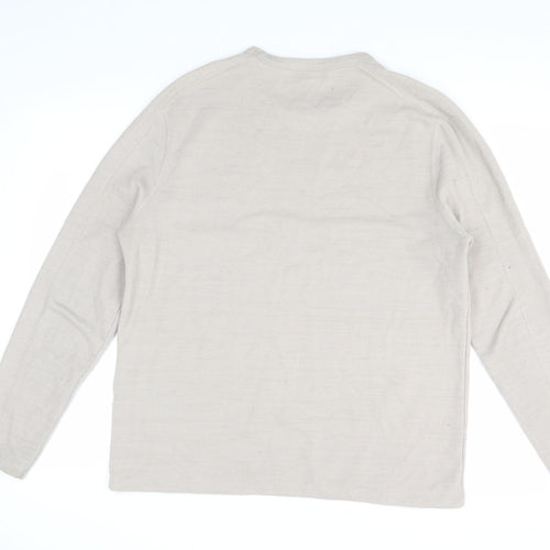 AllSaints Men's Beige Medium Long Sleeve T-Shirt