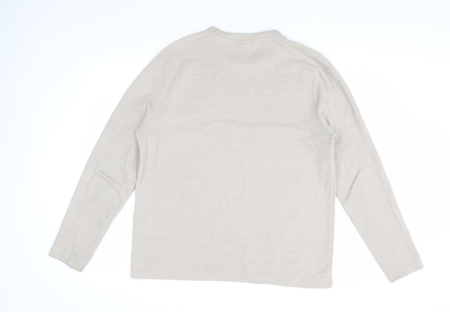 AllSaints Men's Beige Medium Long Sleeve T-Shirt