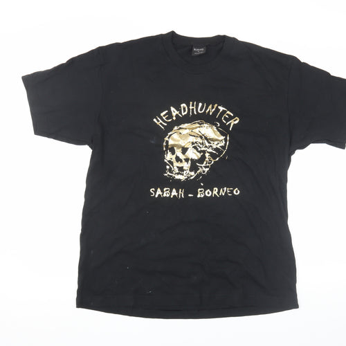 Borneo Men's Black XL Skull Graphic T-Shirt