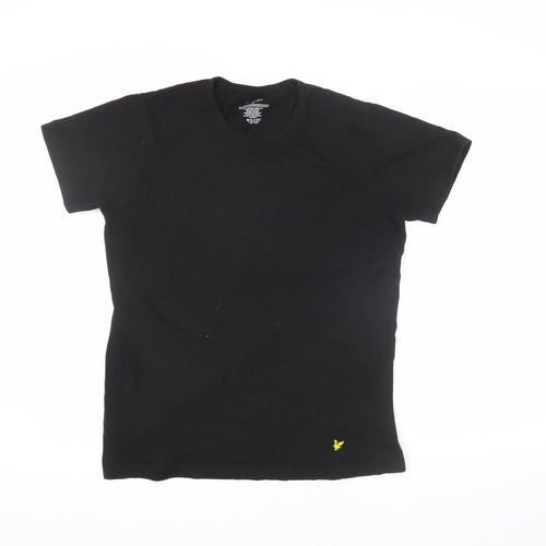 Lyle & Scott Men's Black Crew Neck T-Shirt, Size M
