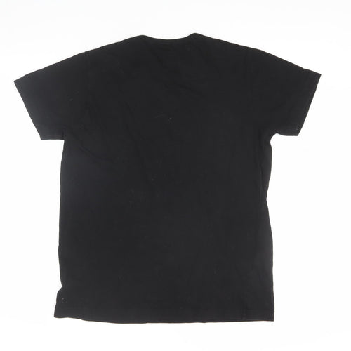 Lyle & Scott Men's Black Crew Neck T-Shirt, Size M