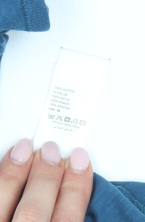 Mantaray Women's Blue Floral V-Neck T-Shirt Size 20