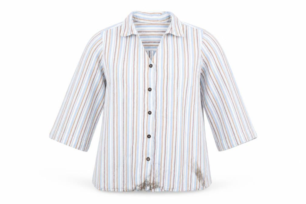 Front view of Orvis Women's Striped Button-Up Shirt, size S