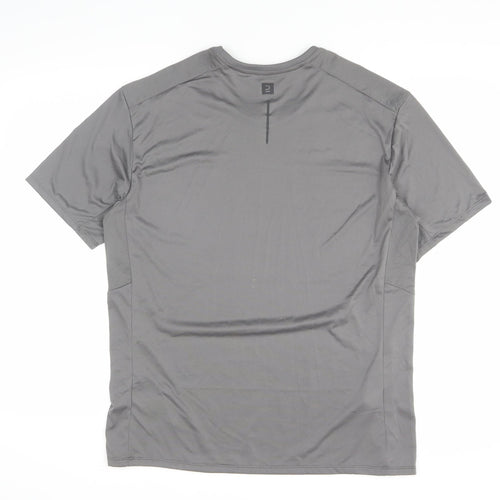 Decathlon Men's Grey XL Basic Gym T-Shirt