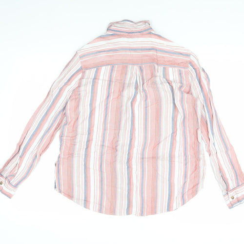 Hollister Women's Multicoloured Striped Button-Up Shirt M