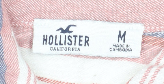 Hollister Women's Multicoloured Striped Button-Up Shirt M