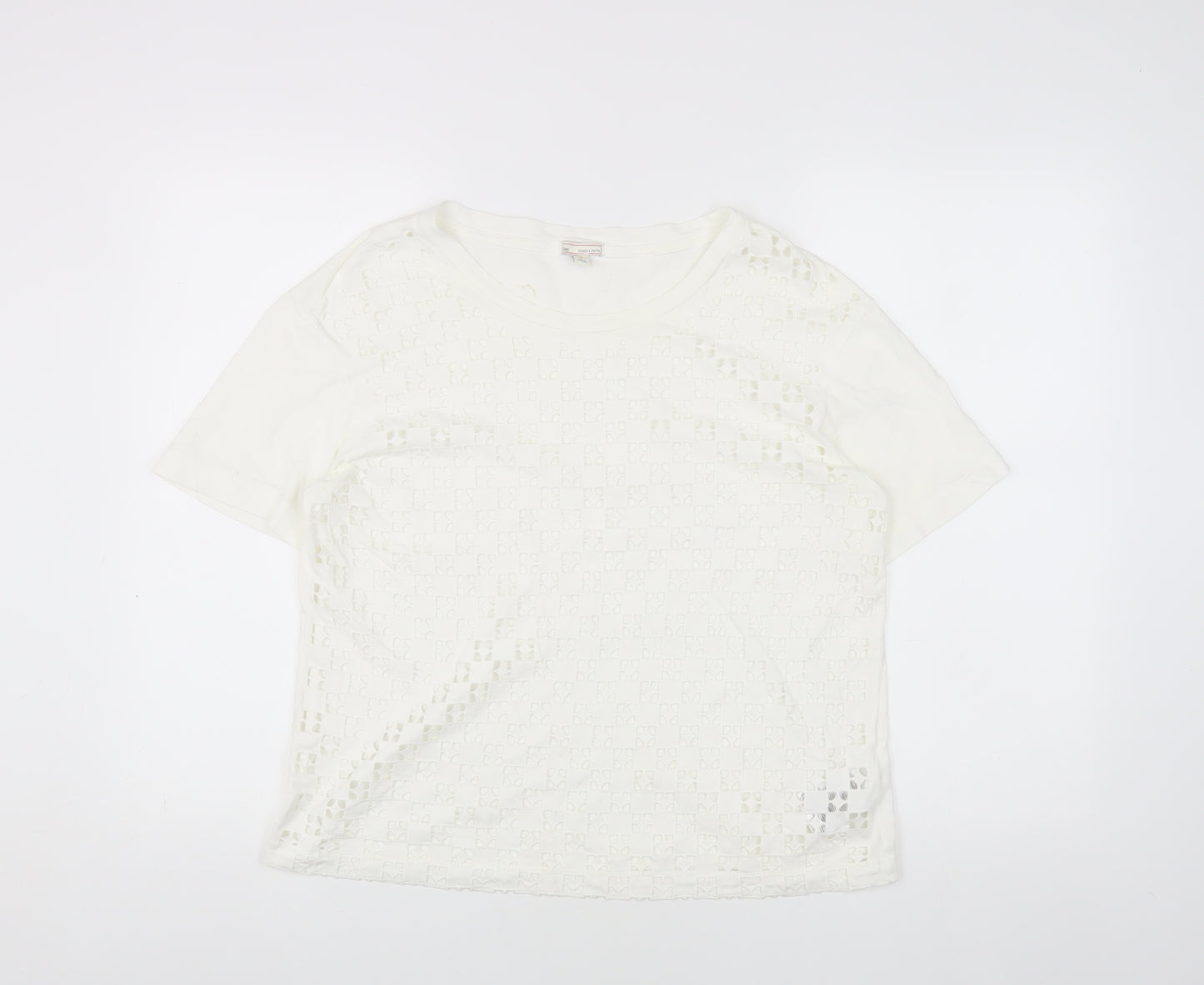 Gap Women's White T-Shirt, Size M, Crew Neck, Casual