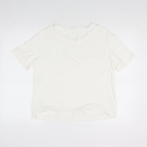 Gap Women's White T-Shirt, Size M, Crew Neck, Casual