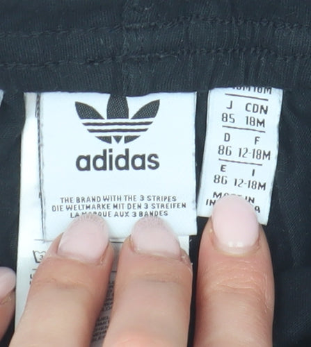 Adidas Black Unisex Baby Shorts 18 Months Cotton