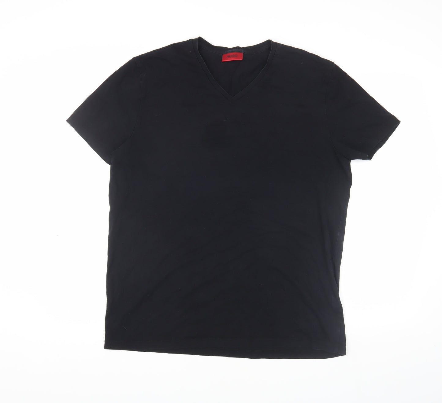 Hugo Boss Men's Black 2XL V-Neck Short Sleeve T-Shirt