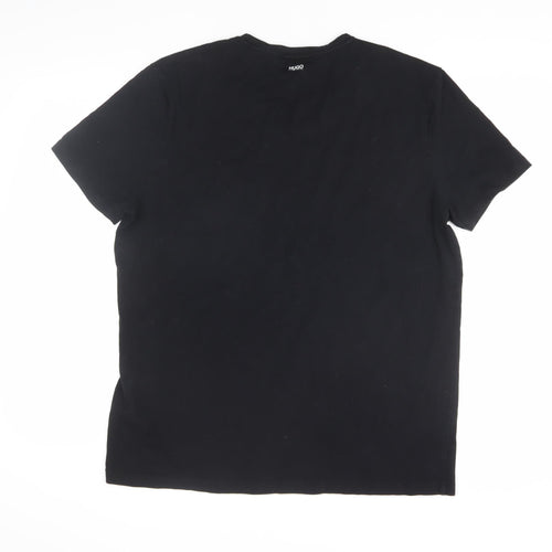Hugo Boss Men's Black 2XL V-Neck Short Sleeve T-Shirt
