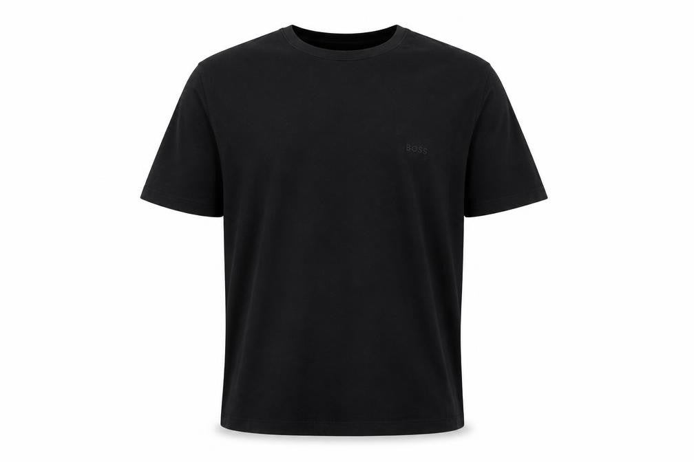 Front view of BOSS Men’s Black T-Shirt XL Regular Fit
