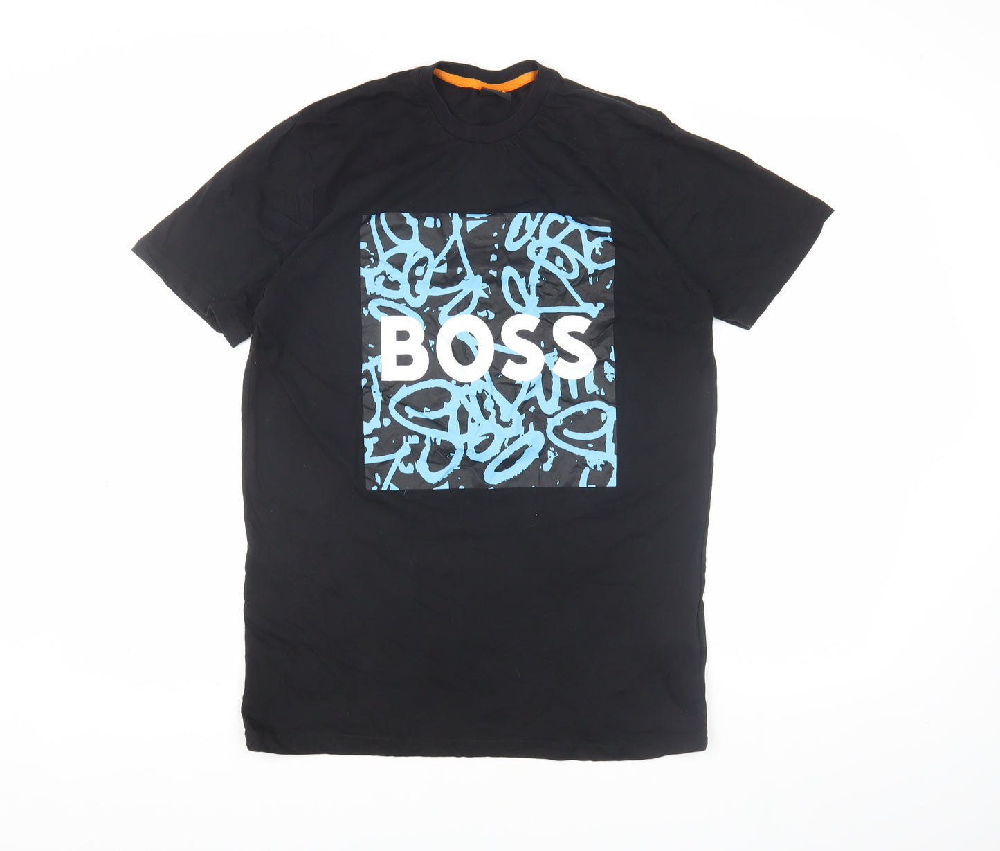BOSS Men's Black 2XL Graphic Cotton T-Shirt