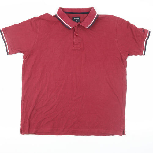 James Pringle Men's Red M Polo Shirt Short Sleeve