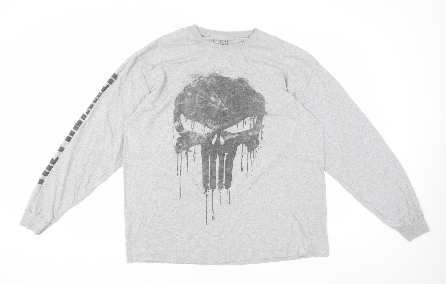 Marvel Men’s Grey Punisher Graphic T-Shirt XL